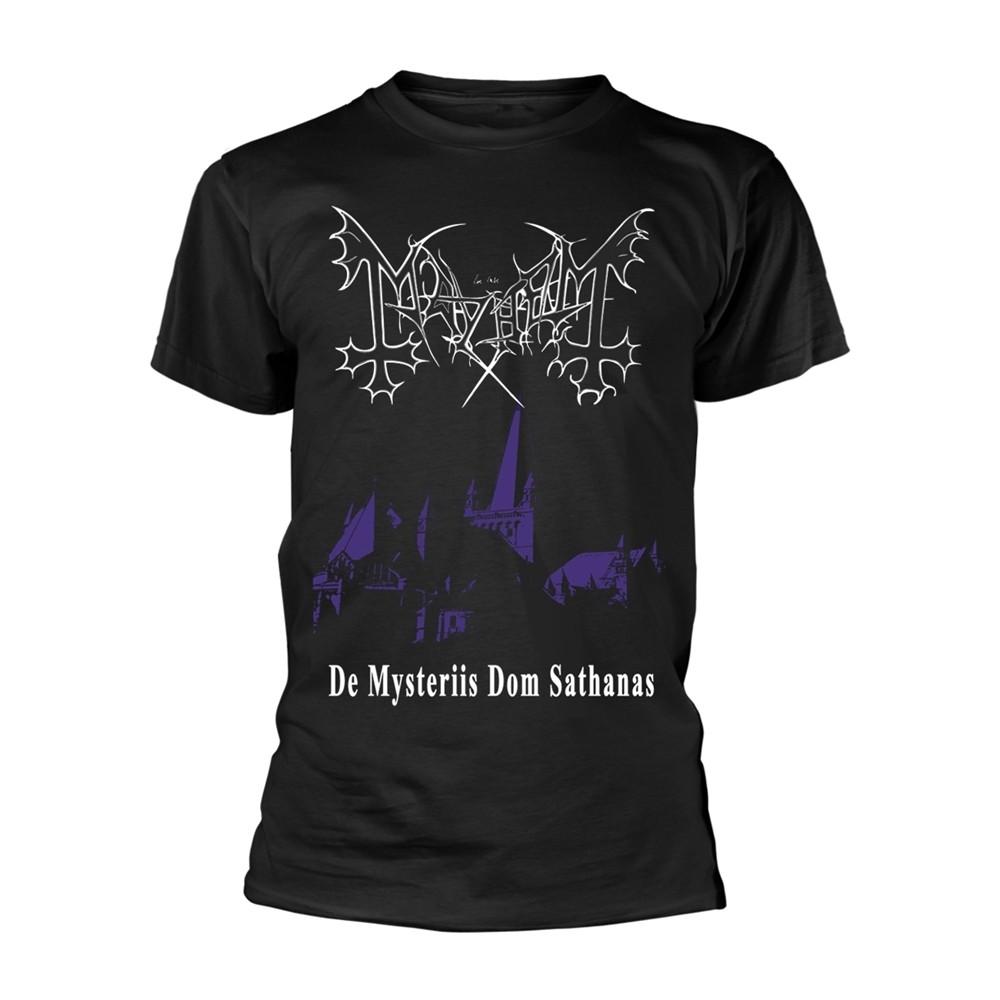 MAYHEM - DE MYSTERIIS DOM SATHANAS BLACK T-Shirt, Front & Back Print Large S