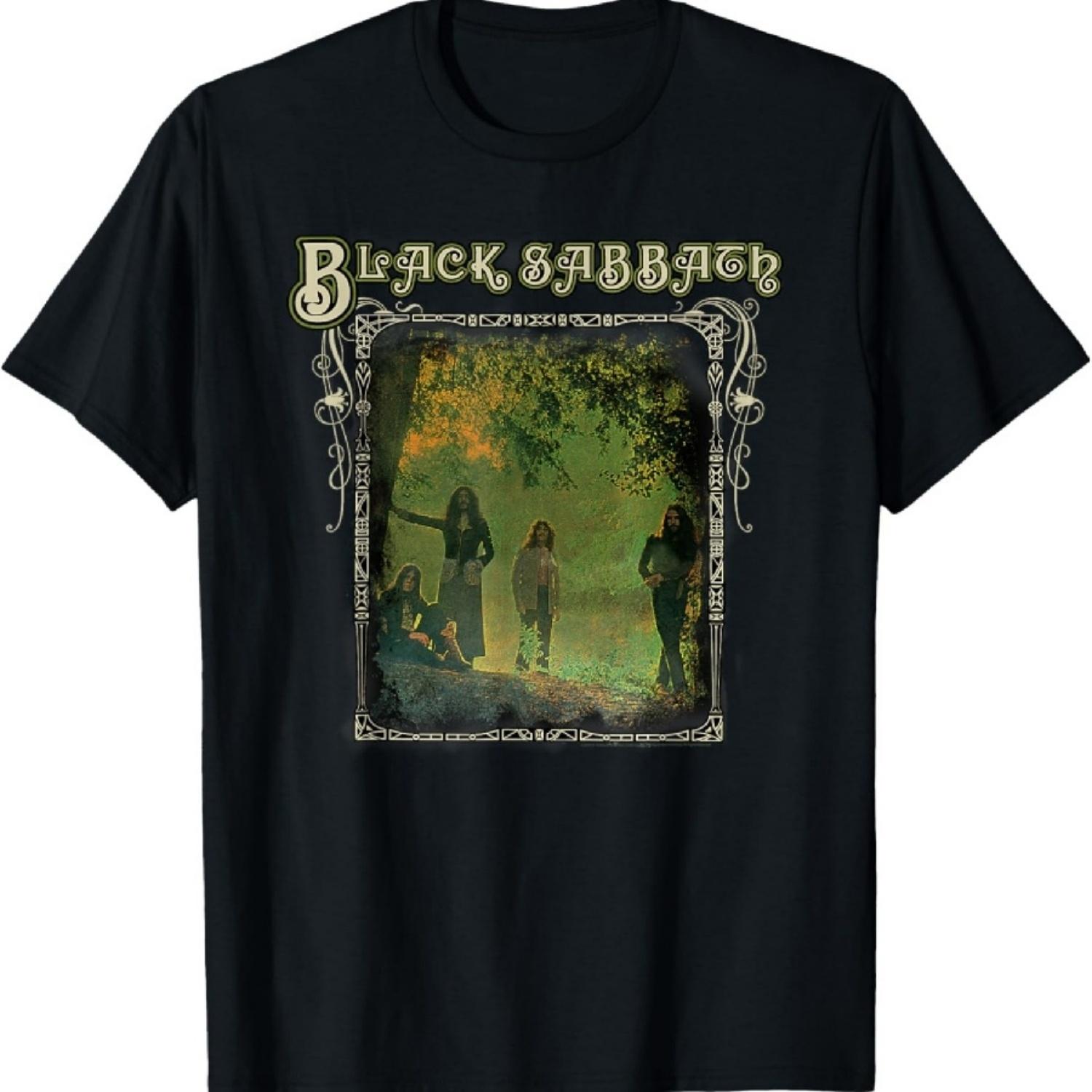 Официальная футболка Black Sabbath с фотографией деревьев в рамке S чёрный
