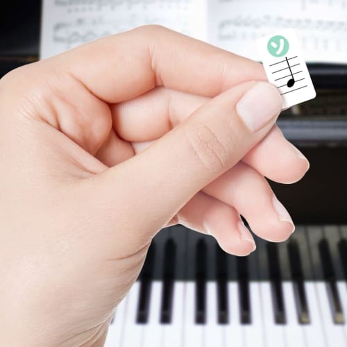 KKLM Do-Re-Mi Musical Note Stickers with Scales, Peel-Off Stickers with Do-Re-Mi Notes, Compatible with Piano, Keyboard, Digital Piano, Melodica (Pian