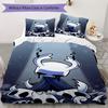 Juego de Ropa de Cama con Patrón de Hollow Knight Funda Nórdica Funda de Almohada Decoración del Hogar Regalo de Cumpleaños (1 * funda de edredón + 2 * fundas de almohada sin relleno)42