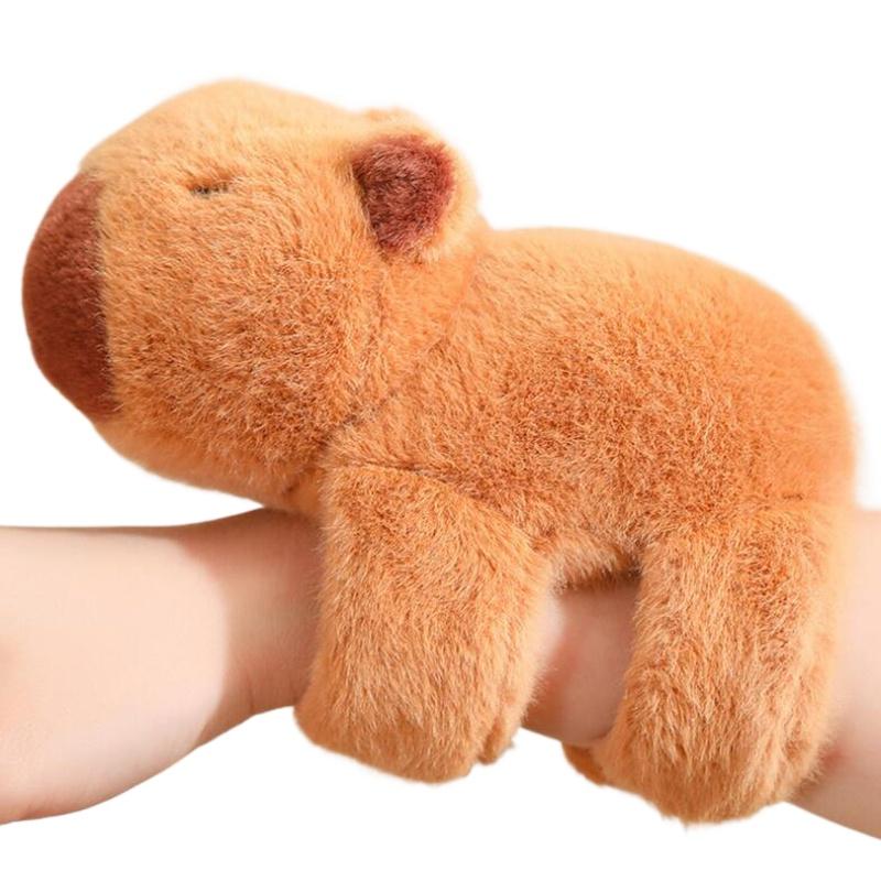 Capybara Plush Papa Circle Simulation Anime Fluffty Stuffed Animals Wrist Hug Plush Soft Doll Birthday Teenager Gift Toys