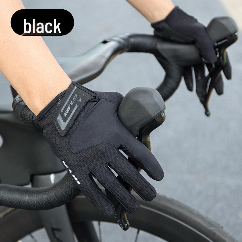 GUB 2127 Shock-Absorbing Touchscreen Cycling Gloves, Full Finger for Road & Mountain Biking, Men & Women, Spring/Summer Small чёрный