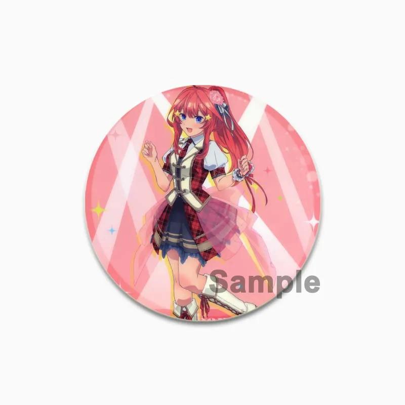 32/44/58mm The Quintessential Quintuplets Pin Broche feito à mão para roupas Desenho animado Cosplay Emblema Mochila Decoração Jóias Presente infantil