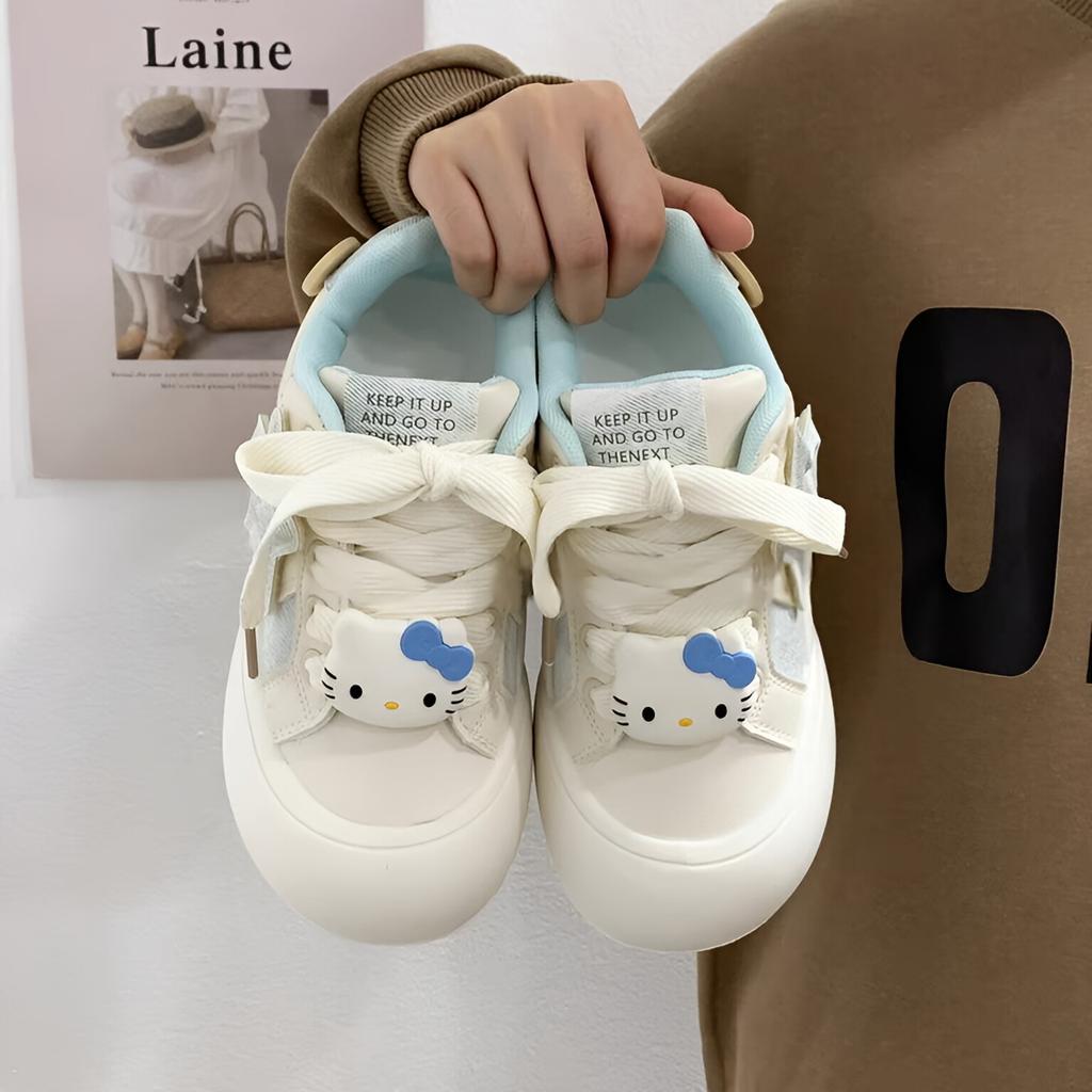 Thick Baseplate Shoes Women's Autumn New Little White Shoes Cute Campus Style Student Sports Shoes Versatile Casual Shoes Tide