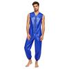 Heren Waterdichte Herbruikbare Luier Romper M-3XL Mouwloos Voorkant Rits Elastische Beenmanchetten Adaptieve Jumpsuit voor Volwassenen met Speciale Behoeften