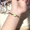 Vintage Four-Leaf Clover Lucky Hand-Woven Bracelet For Women Fine  Party Jewelry Gifts