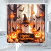Pumpkin Shower Curtain, Halloween Christmas Holiday Decoration, Autumn And Winter Home Decoration, Washable