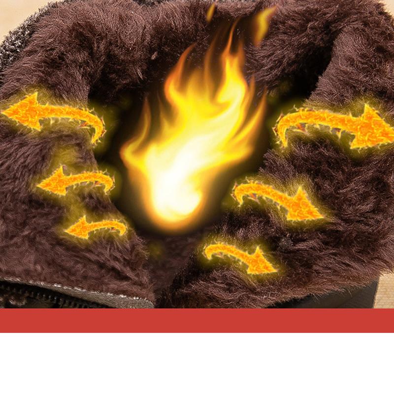 Herbst Winter Damen Thermostiefel Plus samtverdickte flache rutschfeste Freizeitschuhe