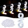 150Pcs S-Shape Hooks Led Light Clips Holder For Home Xmas Tree Weatherproof Clip Hooks Christmas Lights Clip Outdoor Storage
