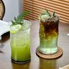 High-Value Single-Layer Cup, Simple Household Bamboo Cup, High Borosilicate Glass Beverage Cup, High Temperature Resistant Thickened Glass