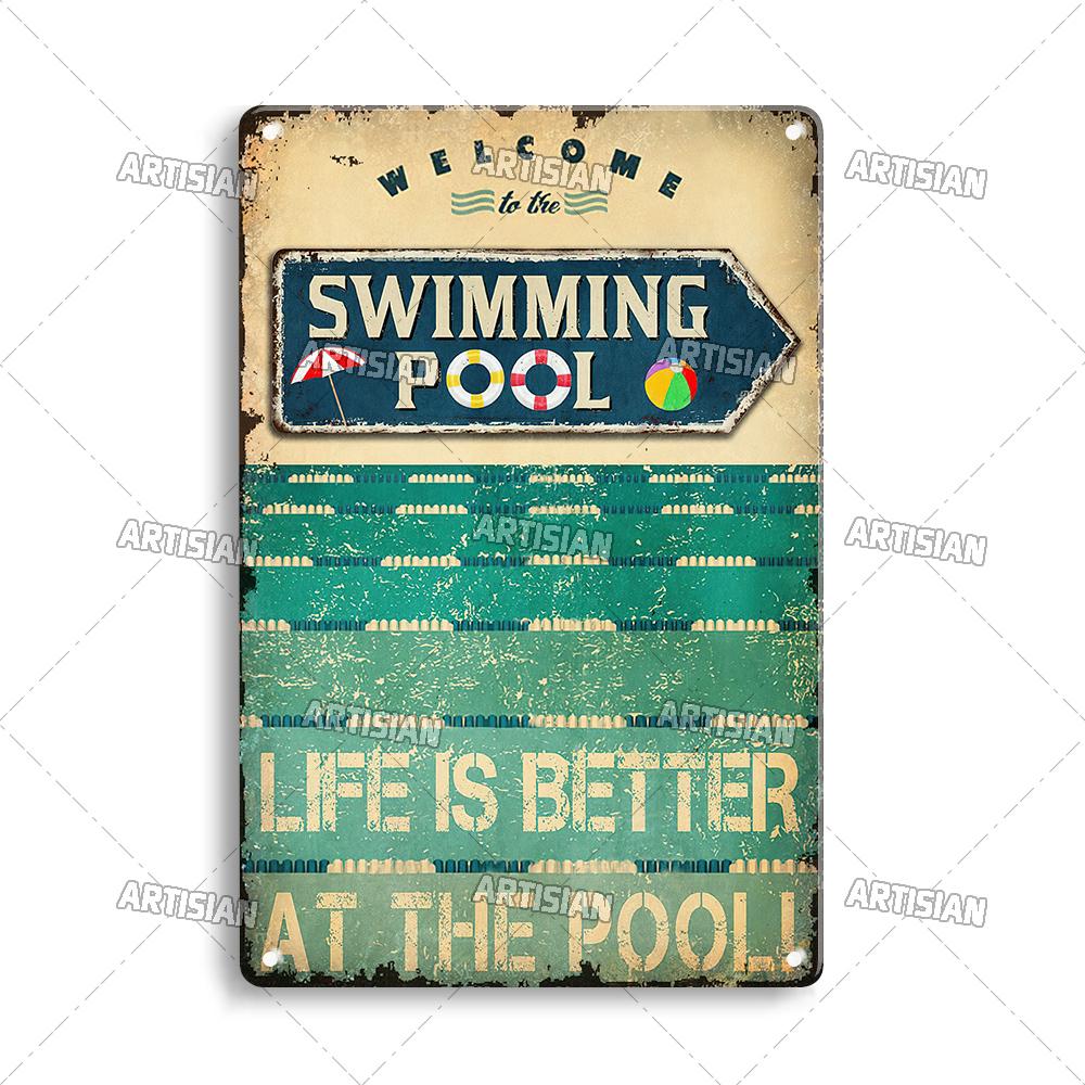Artisian Sport Metal Sign Swimming Tin Poster Diving Decorative Plate Wall Decor Garage Bar Pub Club Hotel Cafe Kitchen Home