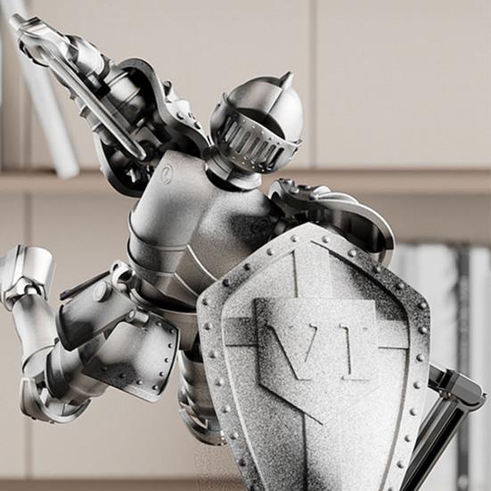 Medieval Knight Action Figure with Accessories Movable Joints Knight Model Toy Articulated Robot Dummy Figurine Home Office Decoration Ornament