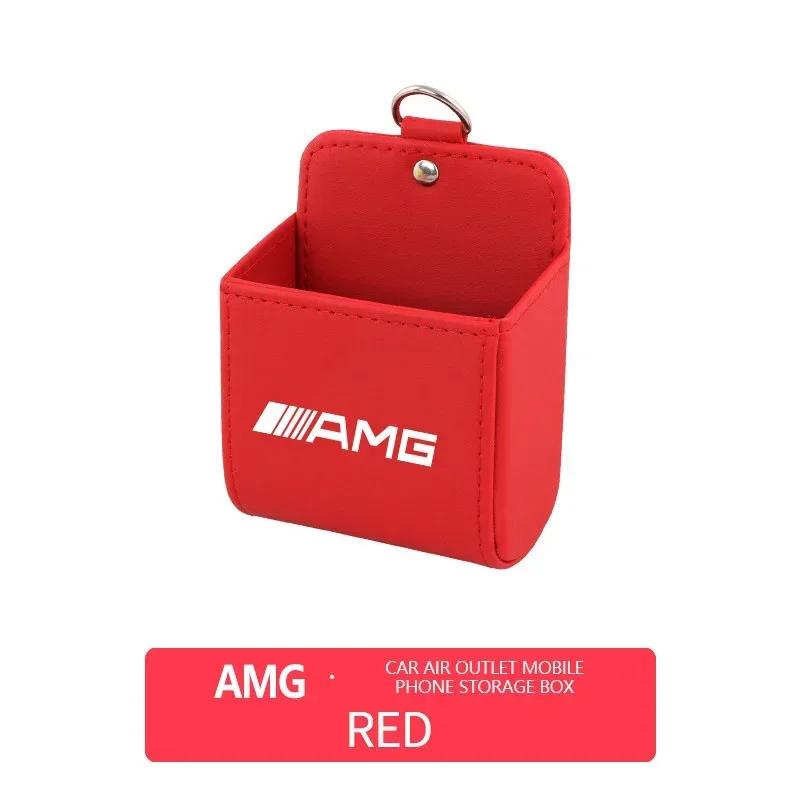 

1pcs Multi-Purpose Car Storage Box Car Trash Can Organizer Garbage Bag For Mercedes benz A B R G Class GLK GLA C200 E200 C200L червоний