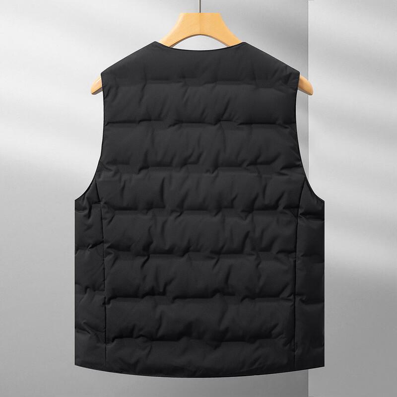 Yalu Men's V-Neck 90% Down Vest with Zipper Pockets
