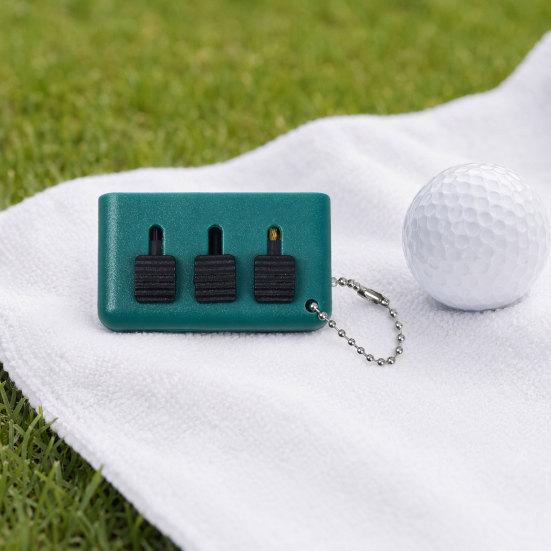 Brosse de nettoyage pour club de golf 3 en 1, Taille de poche Rétractable Nettoyeur de rainures de club de golf, Outil de nettoyage de golf avec picots en poils de fil de nylon, Accessoires de golf