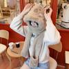 Faux Rabbit Hair Capybara Hat Scarf Gloves Set Korean Style Big Pullover Hat  Gifts