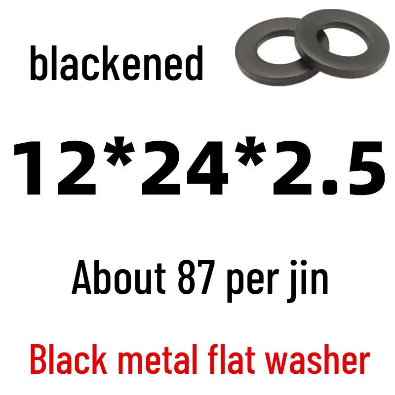Thickened Black Iron Flat Washer for Screws, Non-standard Round Design