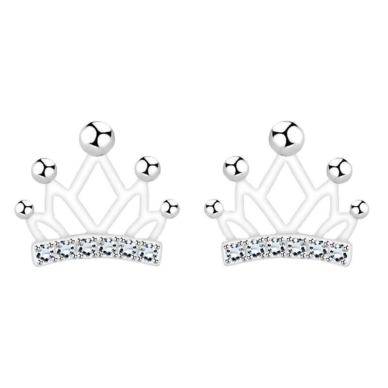 

Маленькие свежие и милые мини-серьги-короны с цирконами, женские серьги-палочки
