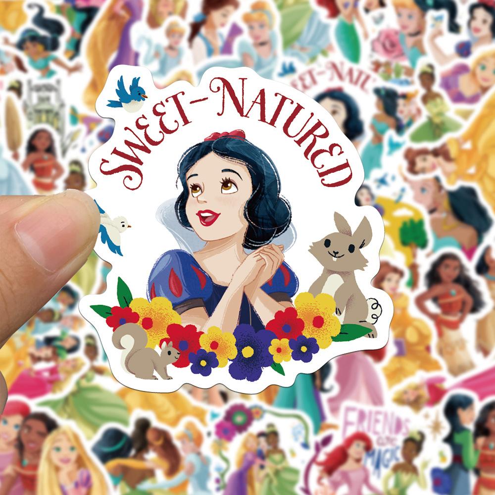 10/30/50pcs  Princess Graffiti Stickers Kawaii Belle Ariel Decals DIY Journal Notebook Diary Cute Cartoon Sticker