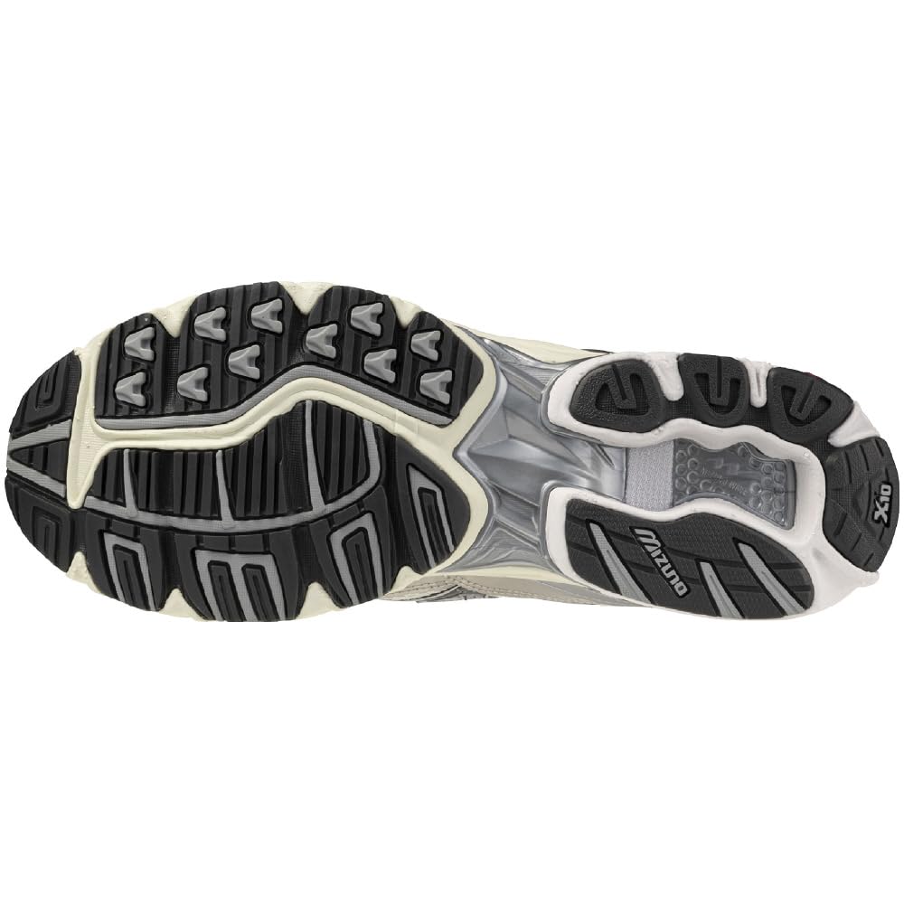 Mizuno Wave Rider 10 Perfect for and X Black X Size 2E Sneakers, Commuting, School, Lifestyle, Stylish, Off-White Red, 24.5 Cm,