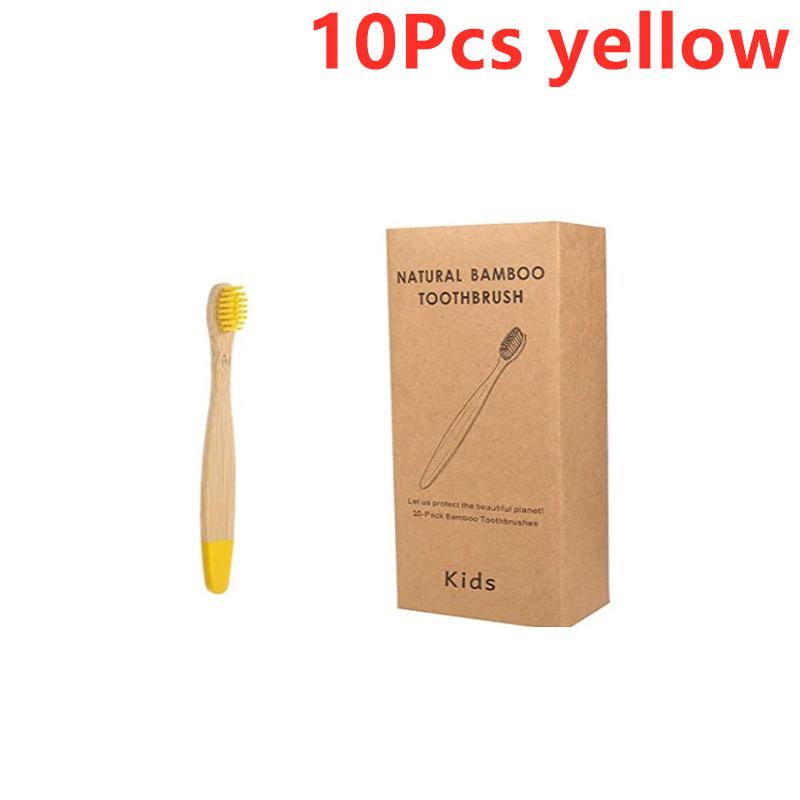 New Organic Children's Bamboo Toothbrush Ten Colors Soft Fibre Bristles Biodegradable Handle Eco Friendly Kids Toothbrushes