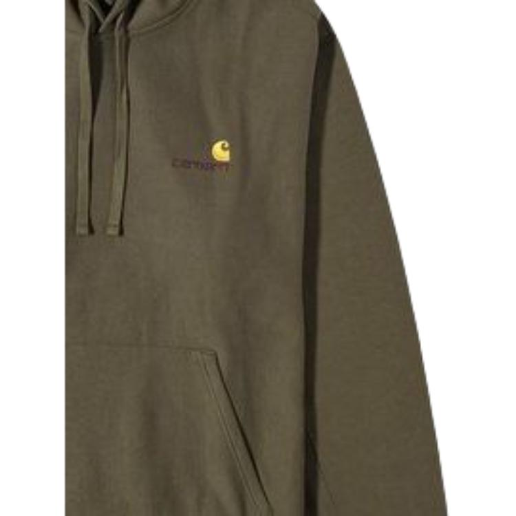 Carhartt WIP Solid Color Hooded Pocket Long Sleeve Sweatshirt Men Sweatshirts Green I028279-1NQ-XX