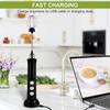 Kabelloser, wiederaufladbarer elektrischer Milchaufschäumer – 3 Geschwindigkeiten, Hand-Schaumbereiter für Latte, Cappuccino, heiße Schokolade – USB-Aufladung