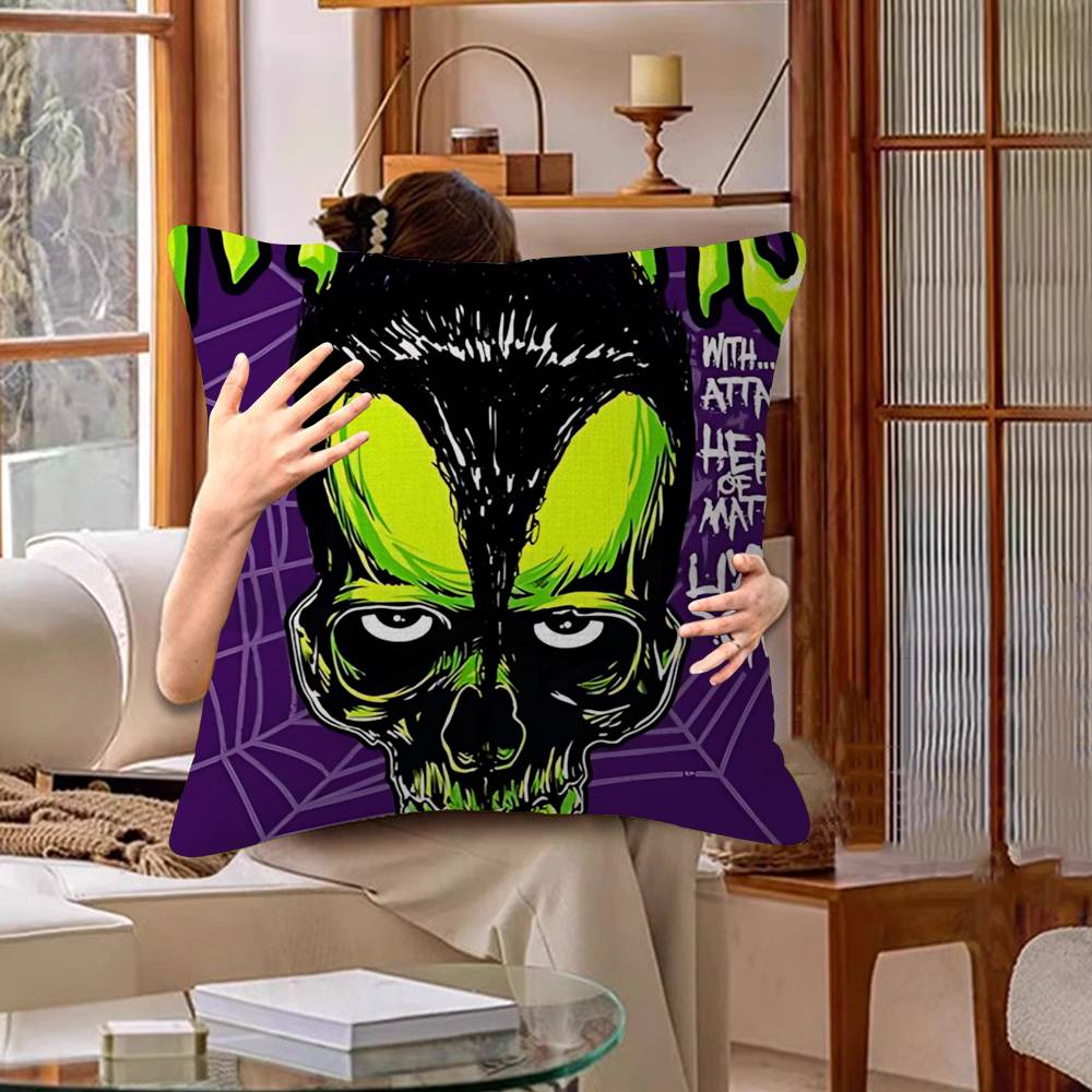 Classic M-Misfits Punk Band Cushion Cover Decorative Pillow Sofa Home Decor Case Pillow Cases