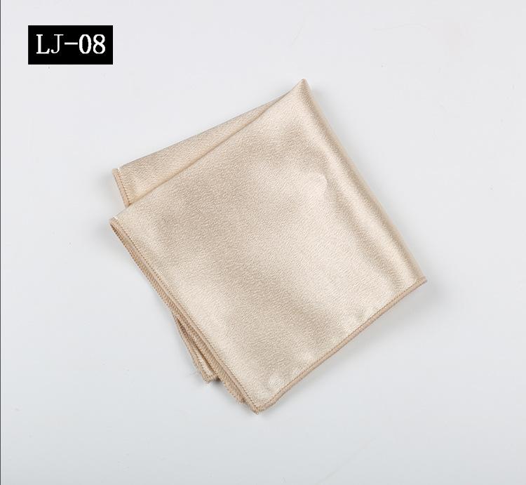 Solid Color Glossy Pocket Towel Handkerchief Suit Black Red High-Density Small Square Towel Chest Towel