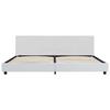 Bed Frame White Faux Leather 180 x 200 cm