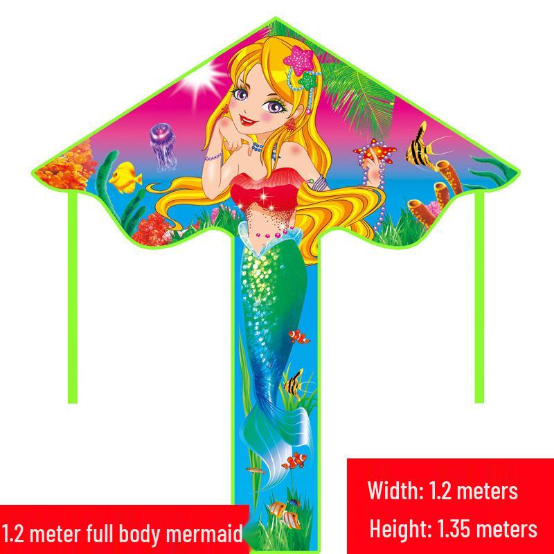 

Weifang Kite - Bright Cloth Cartoon Kids Phoenix, Dolphin & Mermaid Kites