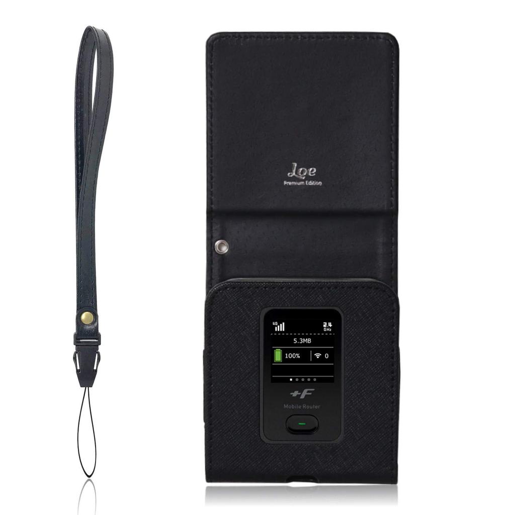 LOE Fujisoft +F FS040W/FS040WMB1 Mobile Router Case with Protective Film (Black)