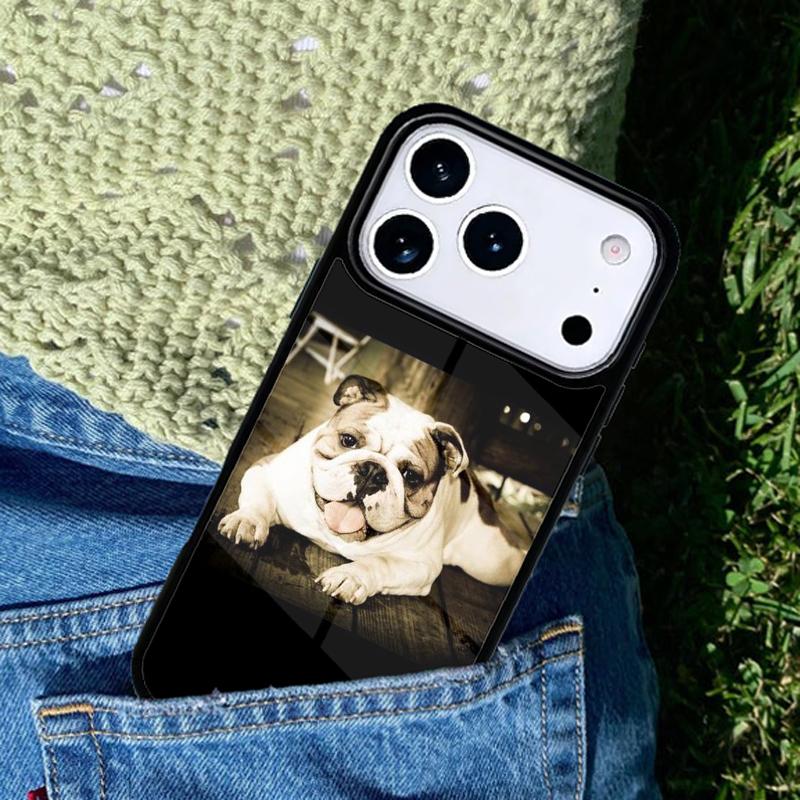 British English Bulldog Phone Case Cover for IPhone 11 12 13 14 15 16e 17 Pro Max Coque for IPhone 17 Air