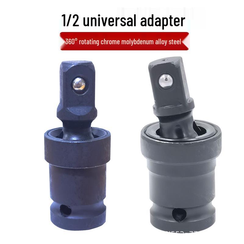 360° Rotatable Universal Joint Electric Wrench Adapter, 1/2'' Large Fly Pneumatic Head