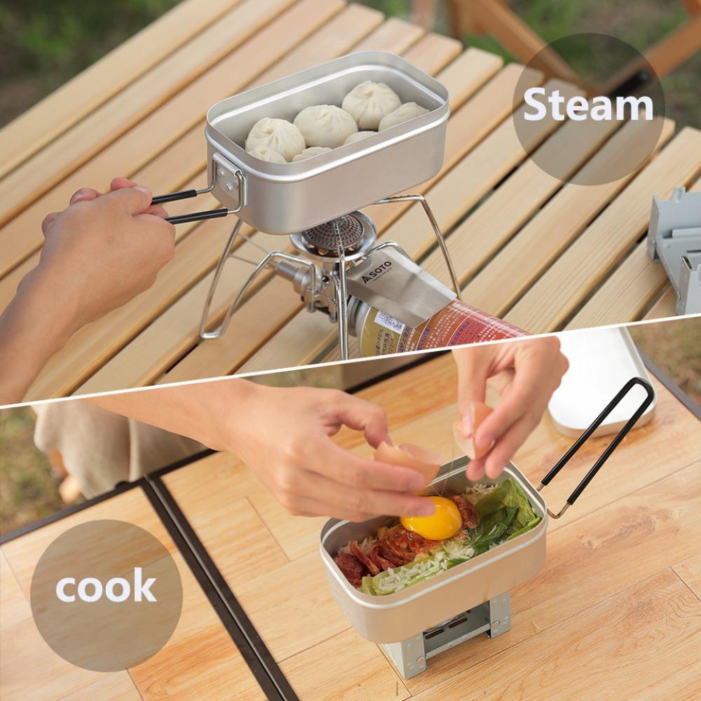 Ultralight Tableware Camping Cookware Lunch Box Cooking Pots Picnic Accessories Outdoor Cutlery Kitchen Set Hiking Sports