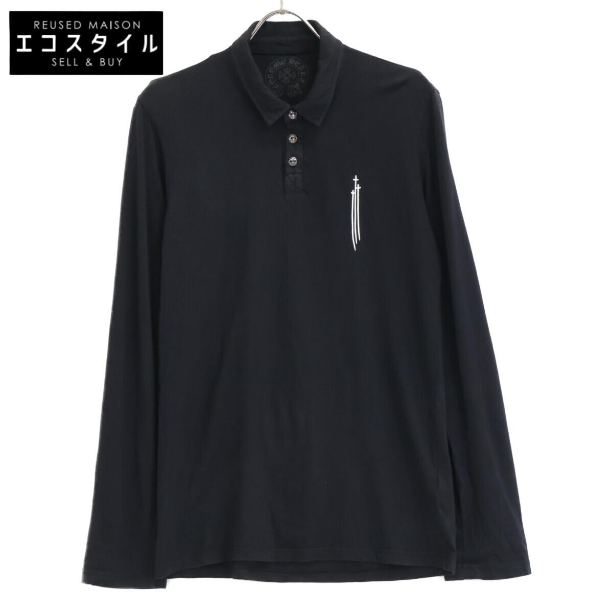 

Chrome Hearts CH POLO L/S BS Flare RS3 Print Long Sleeve Polo Shirt tops S blackUsed