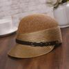 Summer Straw Newsboy Caps For Women Solid Color Bow Breathable Mesh Straw Beret Artist Painter Hat Elegant Female Cap