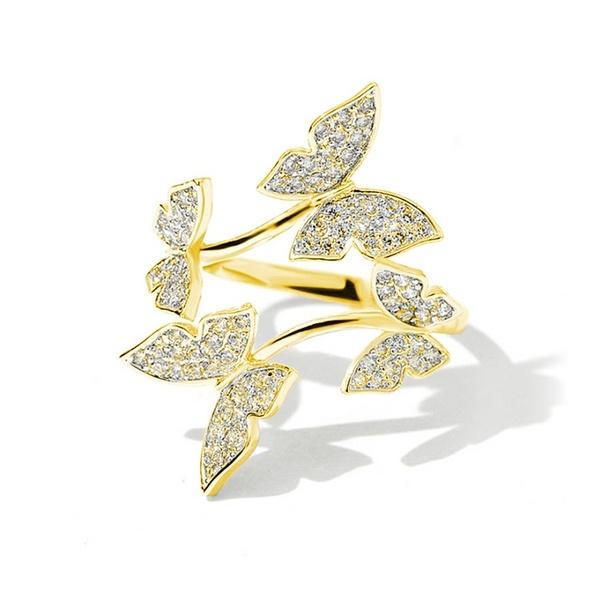 

Хуэйтань Креативная Мода Бабочка Обручальное Кольцо Открытие Кольца Для Помолвки Для Женщин Романтические Ювелирные Изделия Аксессуары Подарки resizable