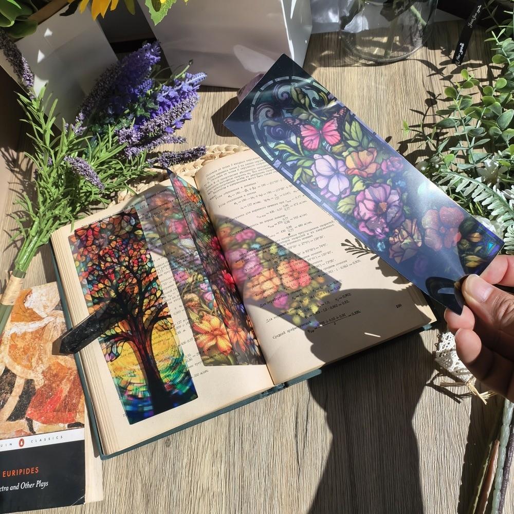 Translucent Stained Window Bookmark Hand Account Decoration Pagination Mark Home Decor