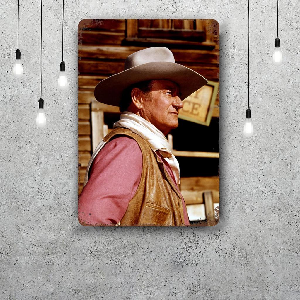 john wayne Classic Poster Rusty Metal Plaque Retro Decorative Plate Bar Man Cave Garage Club Metal Sign Wall Decoration