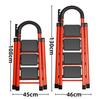 Multi-Functional Telescopic A-Frame Folding Ladder - Thick Carbon Steel Step Ladder for Indoor Use
