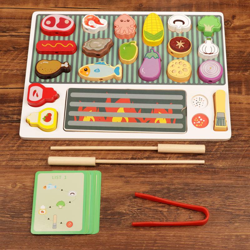 Educational Pretend Play Barbecue Skewer Set for Kindergarten Dollhouses - Enhances Fine Motor Skills