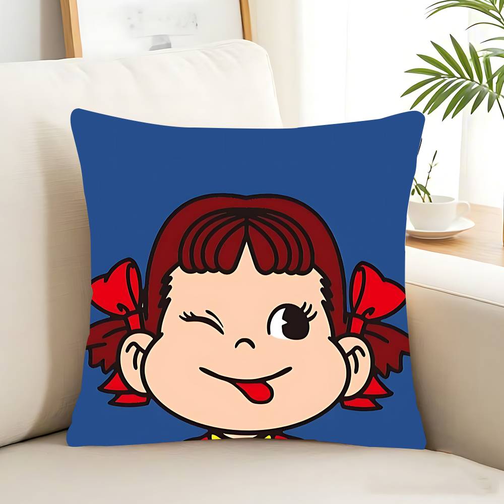 Cartoon M-Milky Peko-chanS Pillow Case Removable Washable Cushion Cover – All-Season Soft Linen
