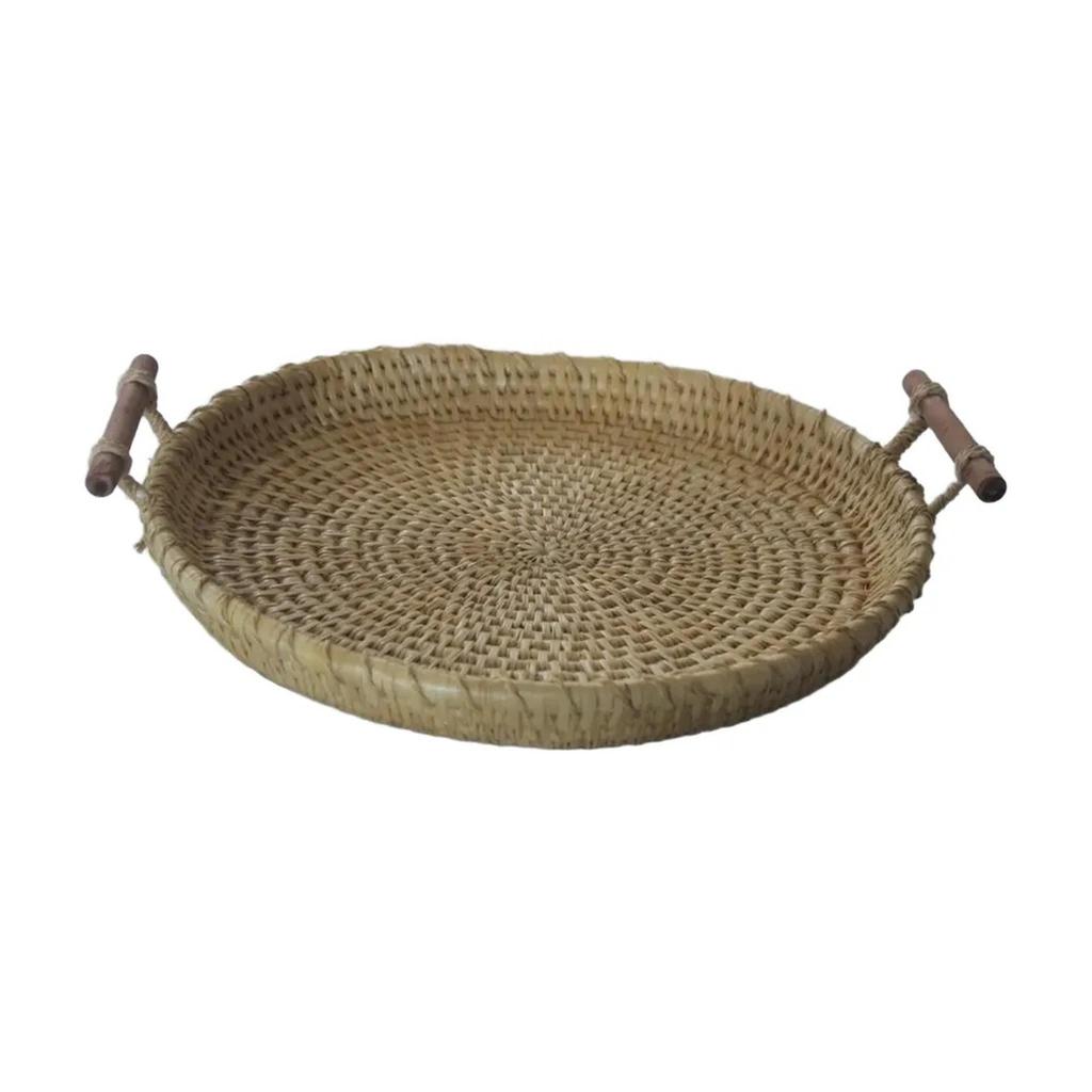 Natural Rattan Serving Tray