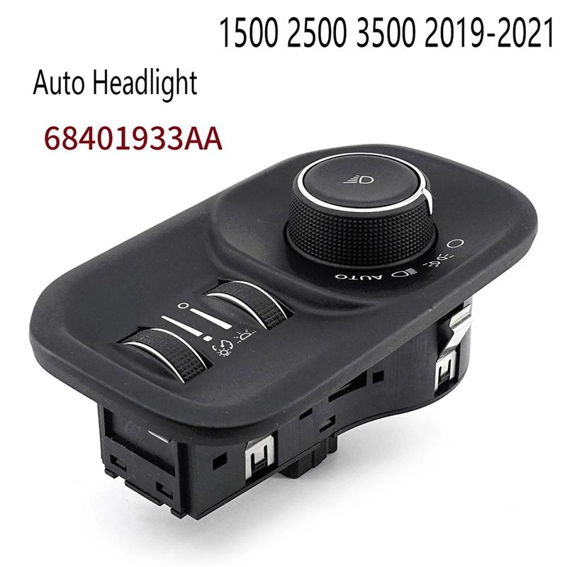 Auto Headlight Switch 8P Fog Light Lamp Control Switch For Dodge Ram 1500 2500 3500 - 68401933AA-A87Q