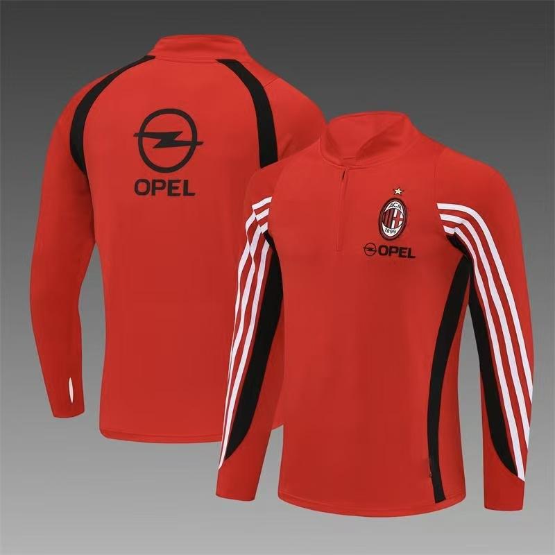 0607AC retro long-sleeved half-pull appearance warm-up training jersey fan version jersey S