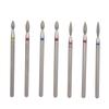 Nail Drill Bits Set Professional Electric Nail Grinding Burr Cutters for Pedicure Manicure Nail Art Tools Silver 7Pcs