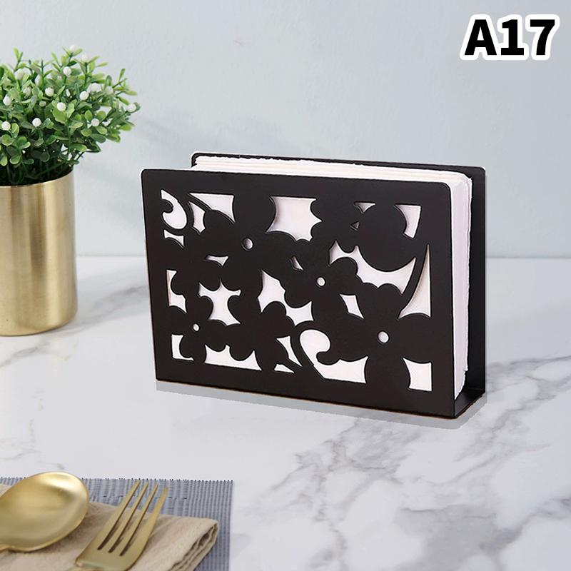 1Pc Elegant Iron Art Tissue Box Homestay Napkin Holder Kitchen Dining Tabletop Accessory For Home And Restaurant Use