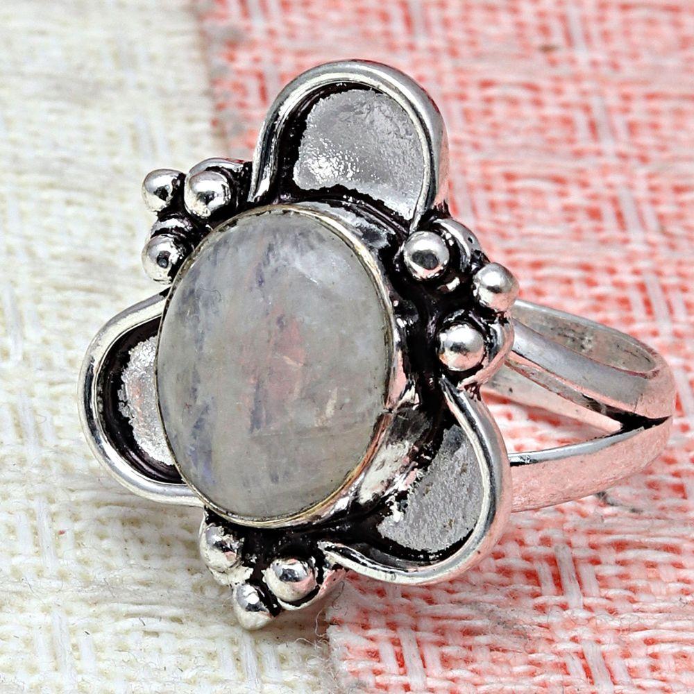 Moonstone Gemstone Handmade Silver Jewelry "8"