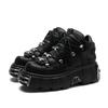 Mode Neu 2025 Marke Punk-Stil Damen Schuhe Schnürschuhe Absatzhöhe 6CM Plateauschuhe Frau Rockstiefel Metalldekor Damen Sneakers